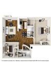 2 Bed 2 Bath Plan C